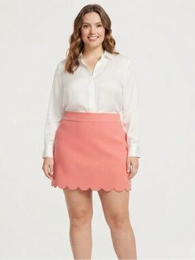 [Ann Taylor] Flirty Pink Scallop Skirt